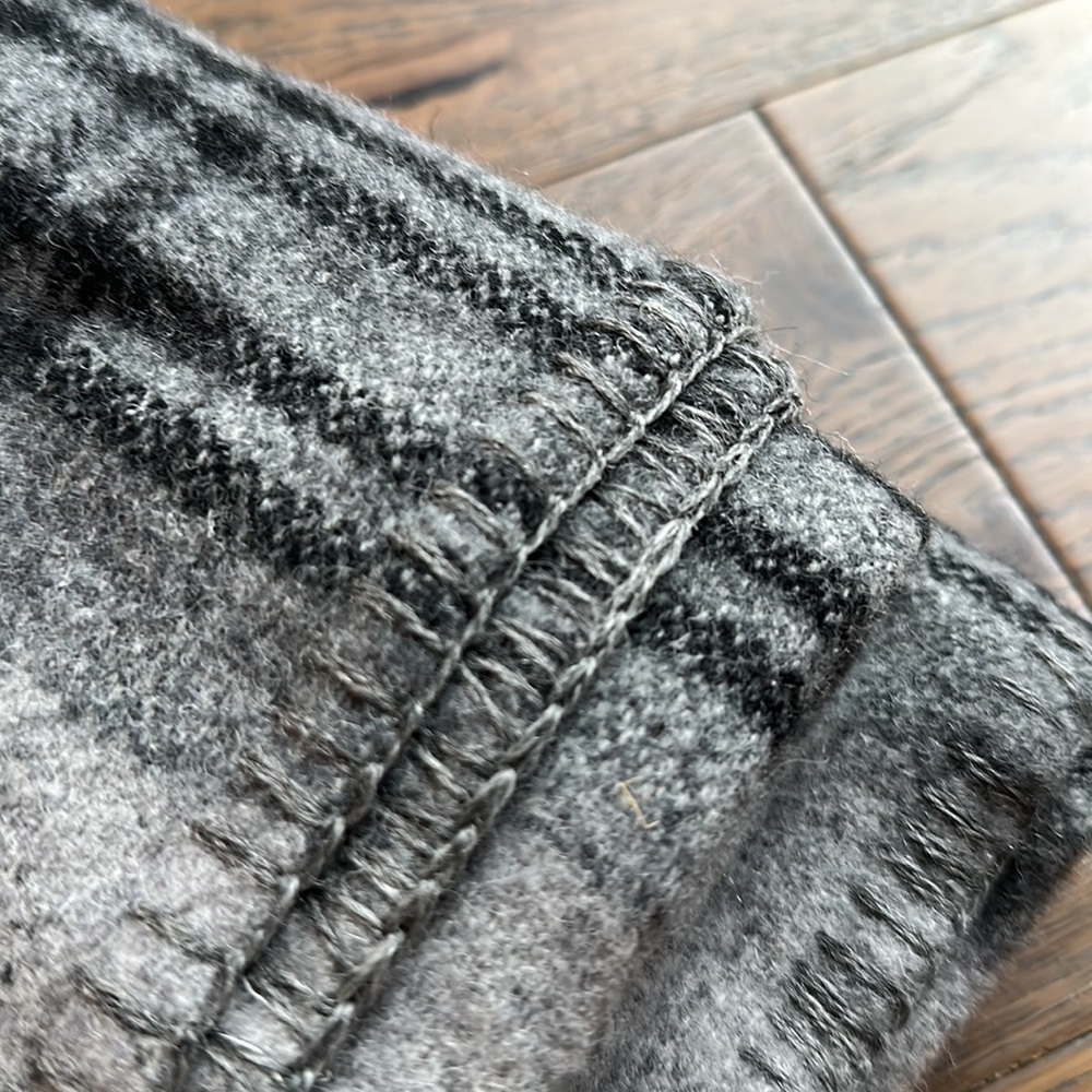 The Company Store Plaid 100% Merino Wool Blanket